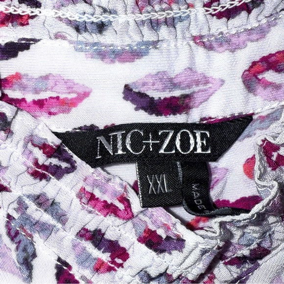 NIC+ZOE Sealed with a Kiss Sleeveless Blouse - XXL Purple - Picture 7 of 12